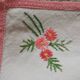 8 Napkins with handmade flower borders.
