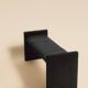 Maërl SEPIA bench, ebonized chestnut and black leather.