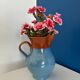 blue glazed ceramic carafe / blue glazed ceramic vase