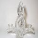Pair of transparent Vannes crystal candlesticks