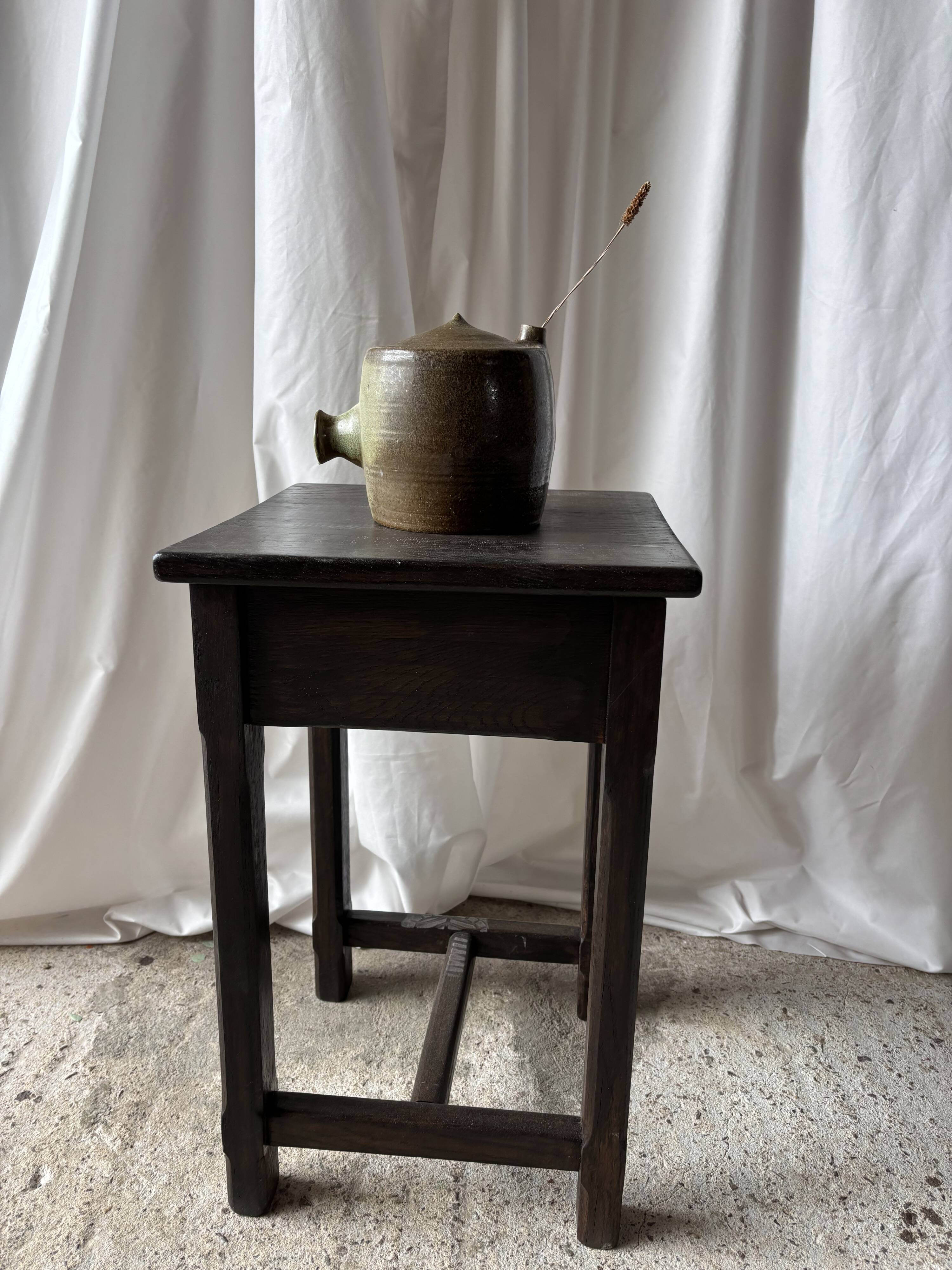 Wooden side table with secret storage