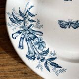 Badonviller ironstone dessert plates "Virginia Jasmine"