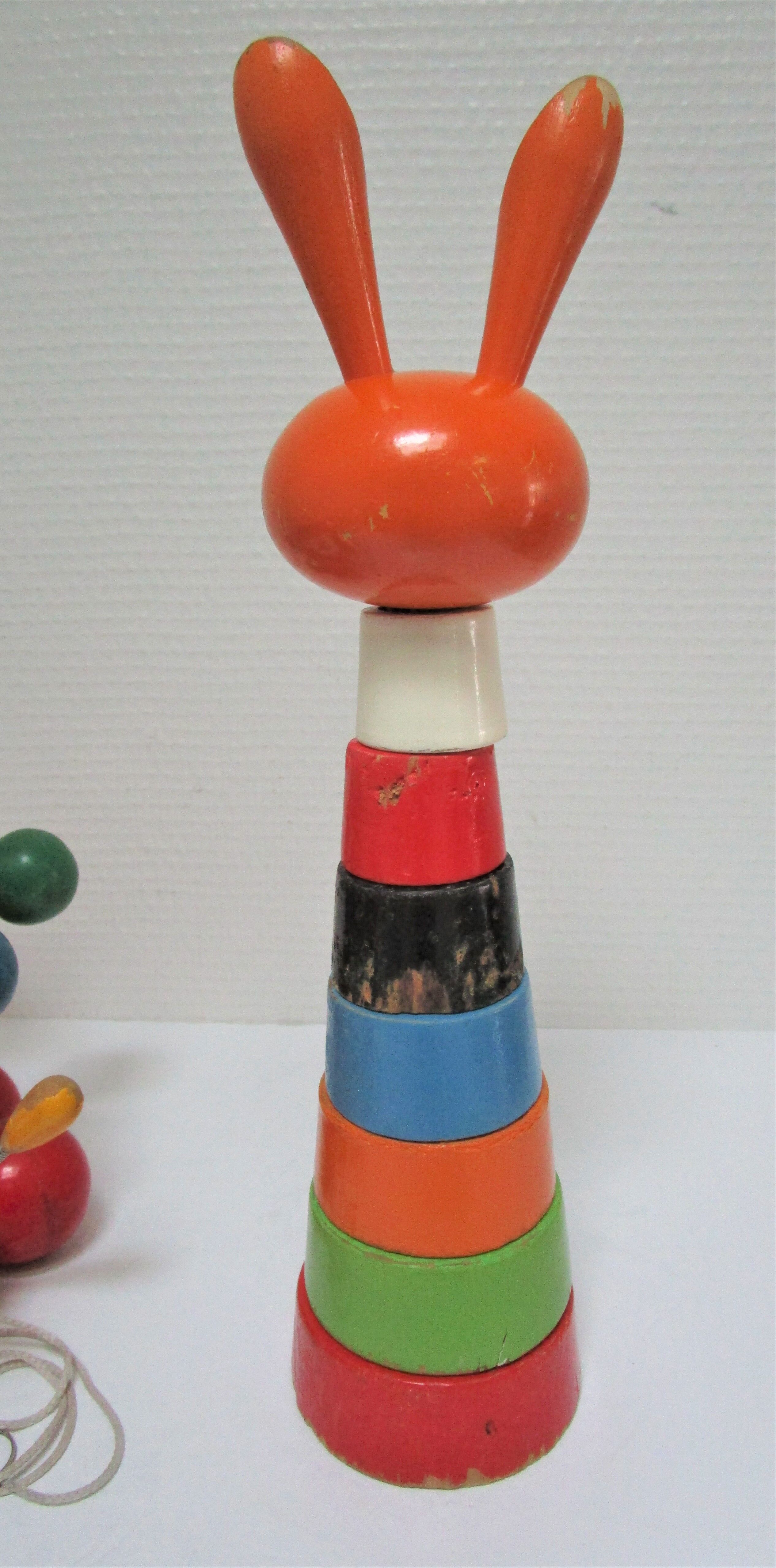 three toys wood nice snail rabbit vintage design FMF Kouvalias