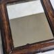 Antique Louis-Philippe mirror, painted wood imitation wood, 30 x 37 cm, 19th century