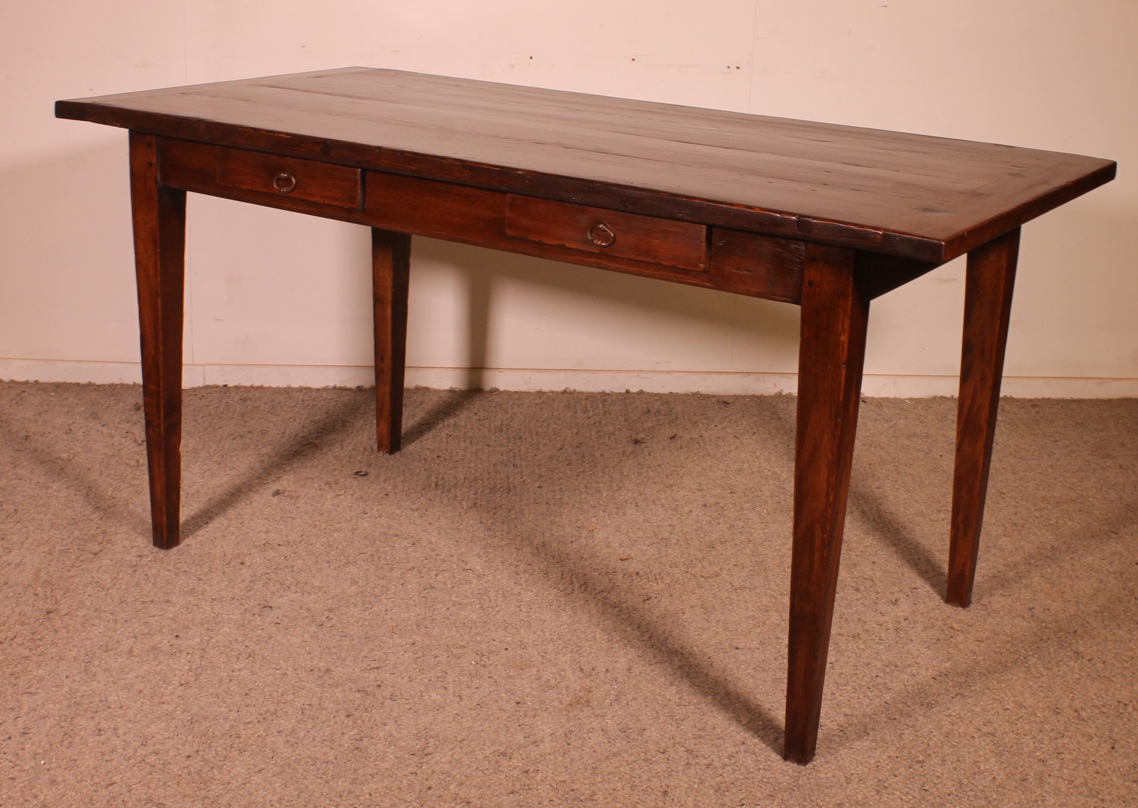 Oak Table Or Desk - 19th Century