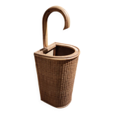 Porte parapluie vintage en bambou et rotin