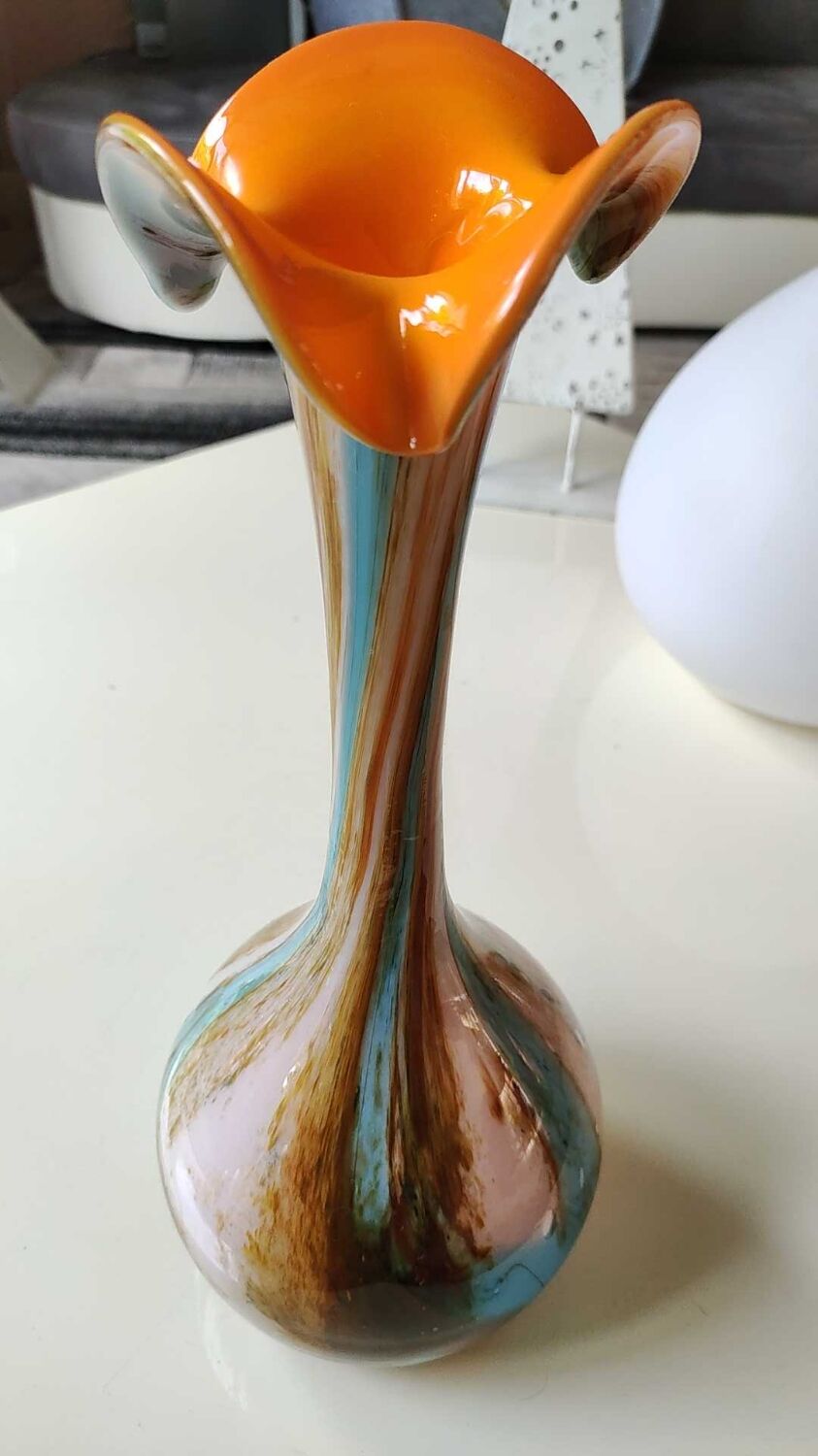 Blown Art/opaline glass vase, Murano, Italy, 1970