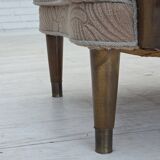 1960s, Danish armchair, blend wool fabric, beech wood.