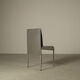 Set of six postmodernist stainless steel dining chairs from circa 1980-1990.