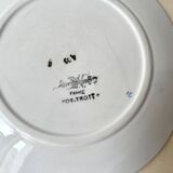 Set of 4 fox trott sarreguemines art deco dessert plates 1930