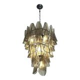 Luxury Smoked Fumé Murano Glass “Rondini” Chandelier with Cascading Design