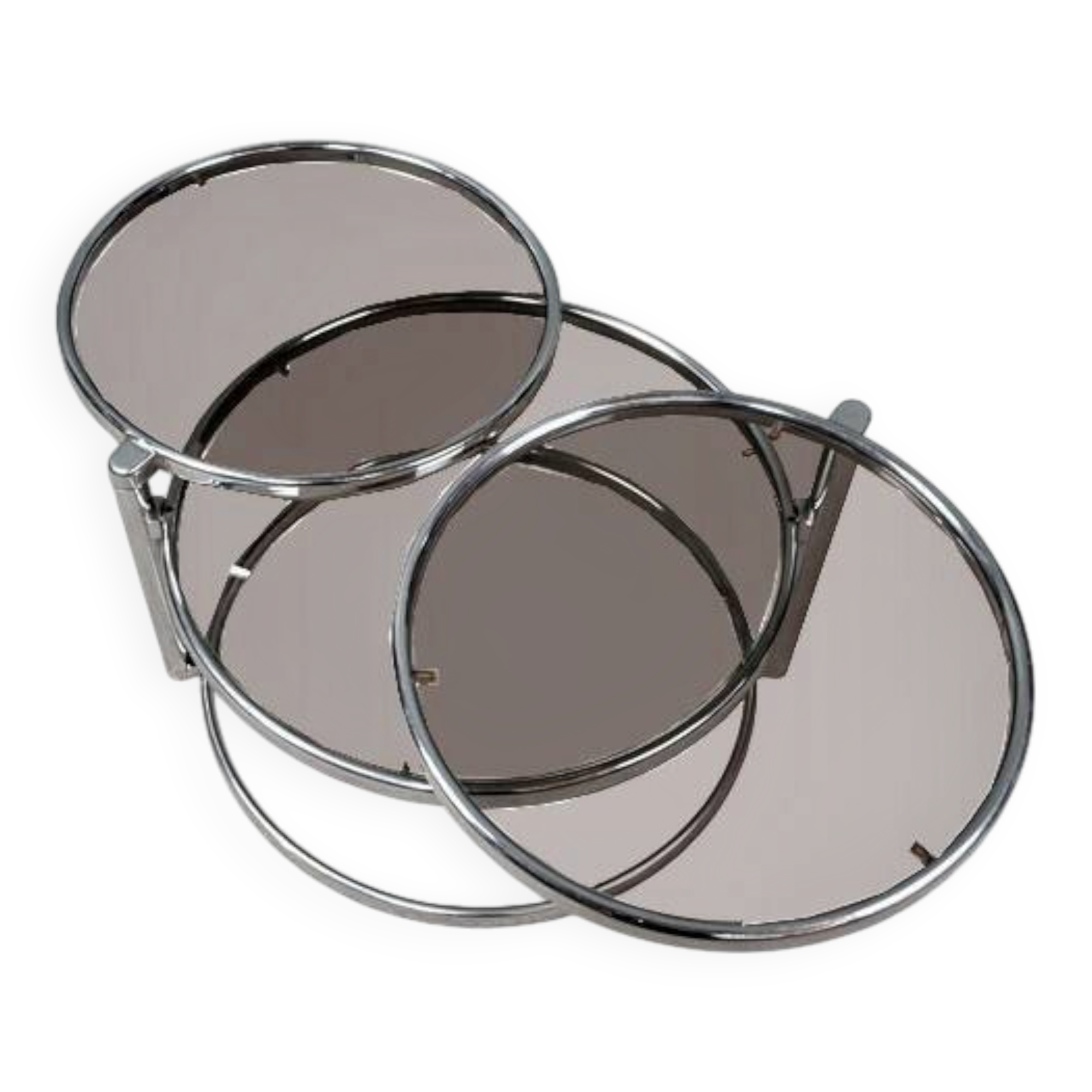 Coffee table with rotating trays, attributed to Milo Baughman – 1970