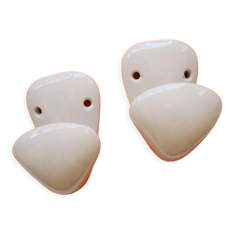 Set of 2 porcelain hooks