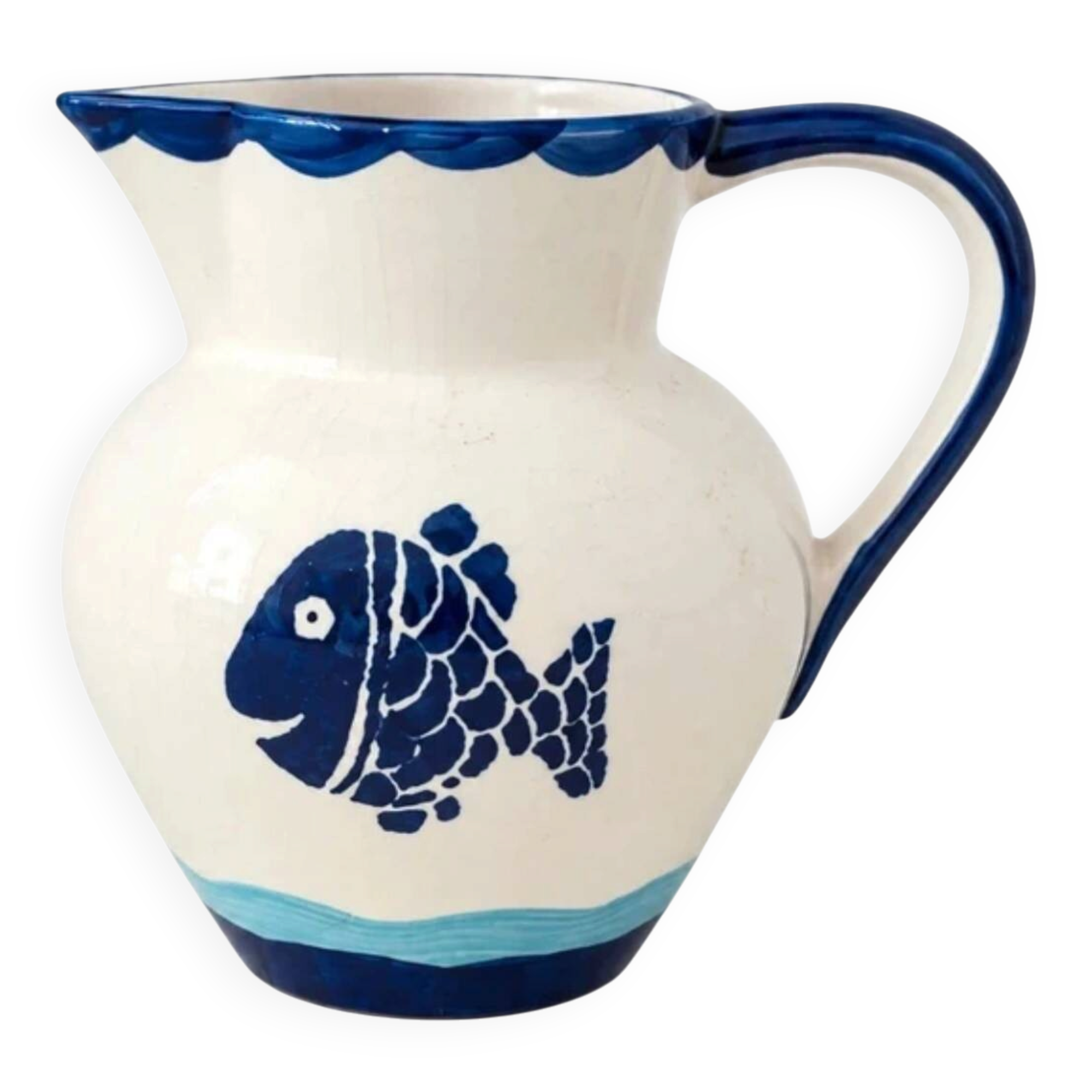 Vintage ceramic jug hand-painted – Portugal