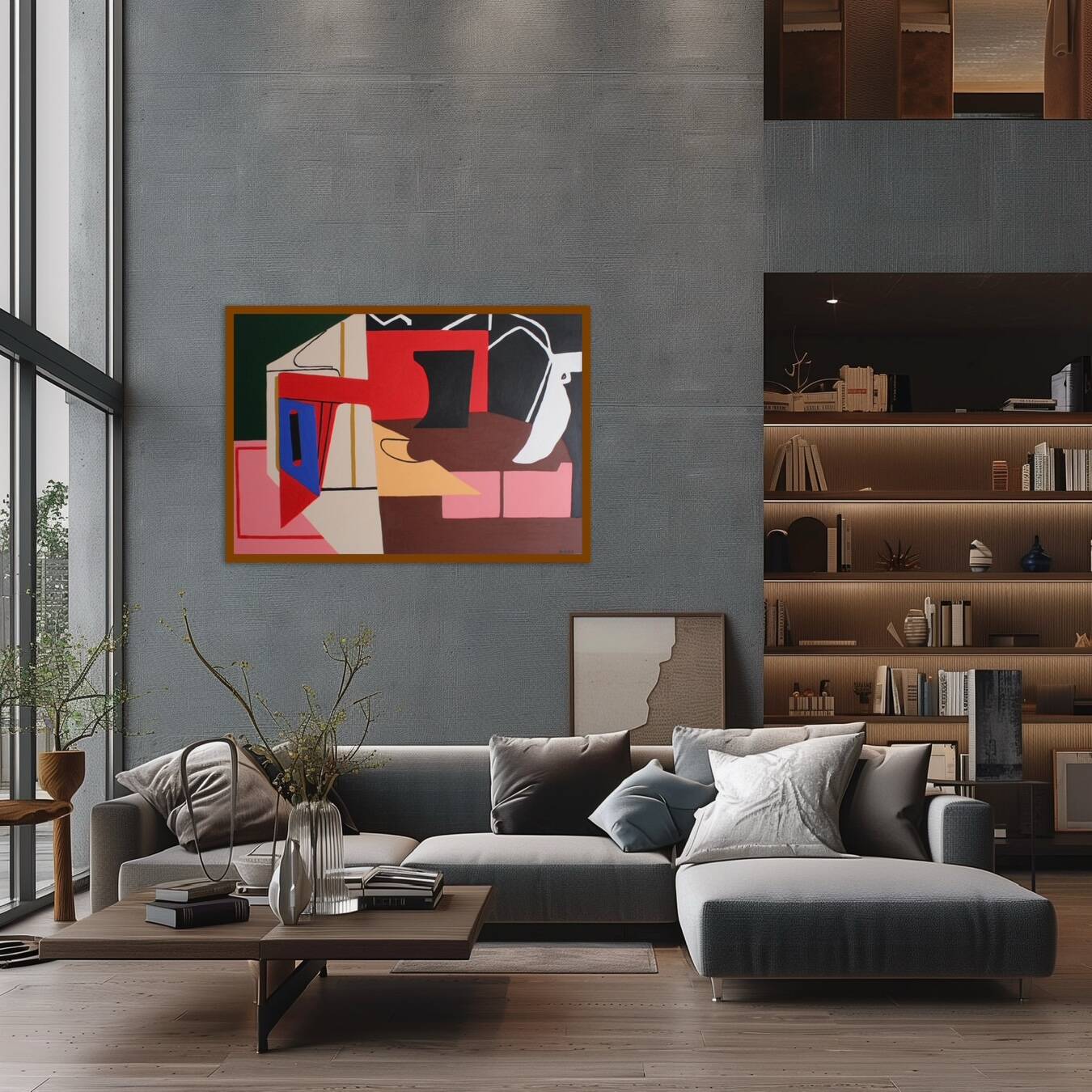 Original stretched canvas painting "chaos" 116x81
