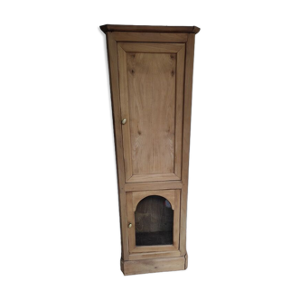 Armoire bois massif porte vitrée aéro-gommé