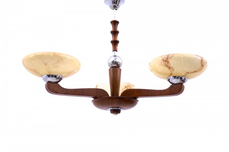 Art Deco chandelier, Poland, 1950s.