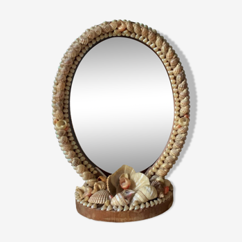 Miroir cadre coquillages