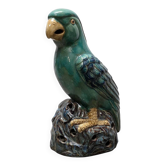 Perroquet en céramique chinoise vintage, années 1970