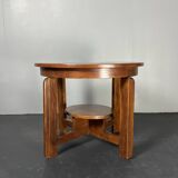 Table d'appoint ou table basse Art Déco néerlandaise en acajou, milieu du XXe siècle, vers 1940-1950