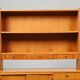 Bibliothèque vintage en teck avec secrétaire abattant, années 60