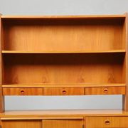 Vintage teak library with drop-down secretary, 1960s