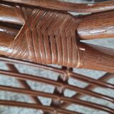 Pair of vintage rattan armchairs circa the 1970s.