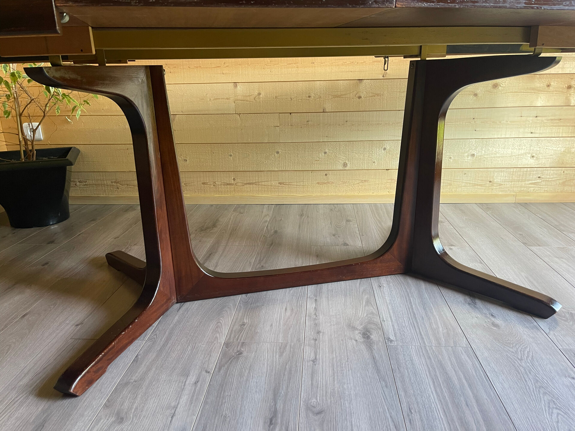 Table ovale extensible Baumann, deux rallonges