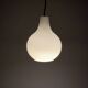 White glass drop-shaped pendant by Peill and Putzler 1960
