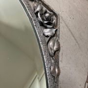 Vintage antique art deco mirror with hanging chain