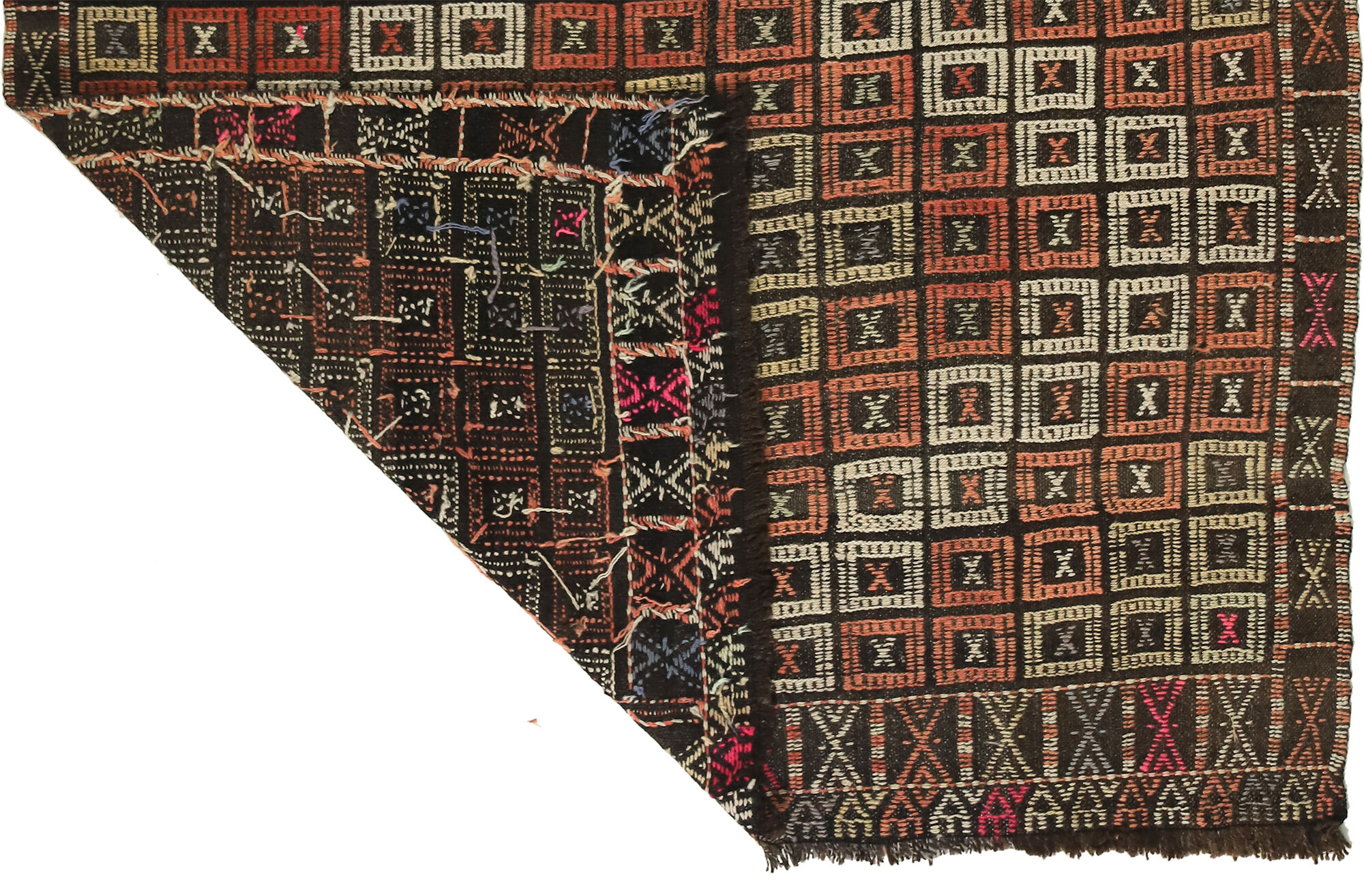 Anatolian handmade kilim rug 207 cm x 153 cm