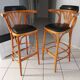 Pair of vintage bistrot bar stools