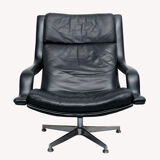 1970s leather swivel chair from geoffrey hartcourt for artifort