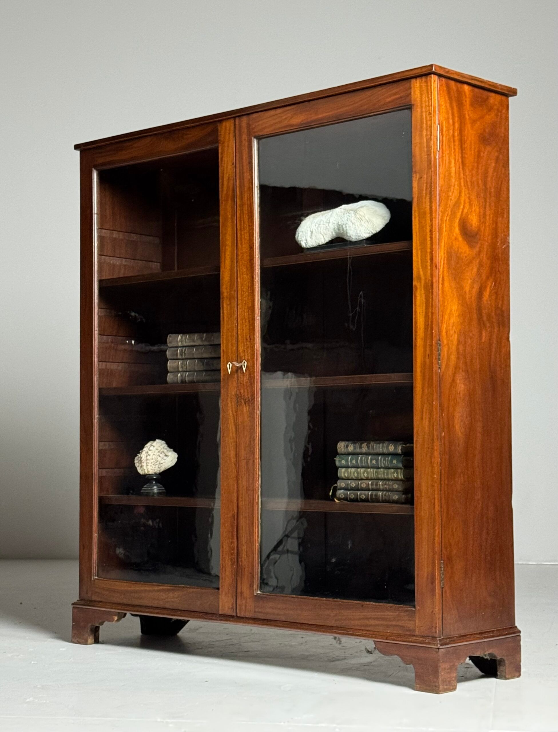 Mahogany display cabinet 19th century antique