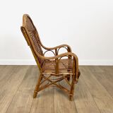 Child armchair in retro wicker 1930