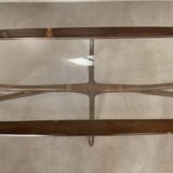 Exotic wood coffee table, Brazilian design from the 1960s (Scapinelli)