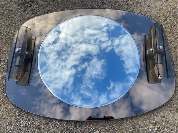 Miroir éclairant salle de bain design, 79x60 cm