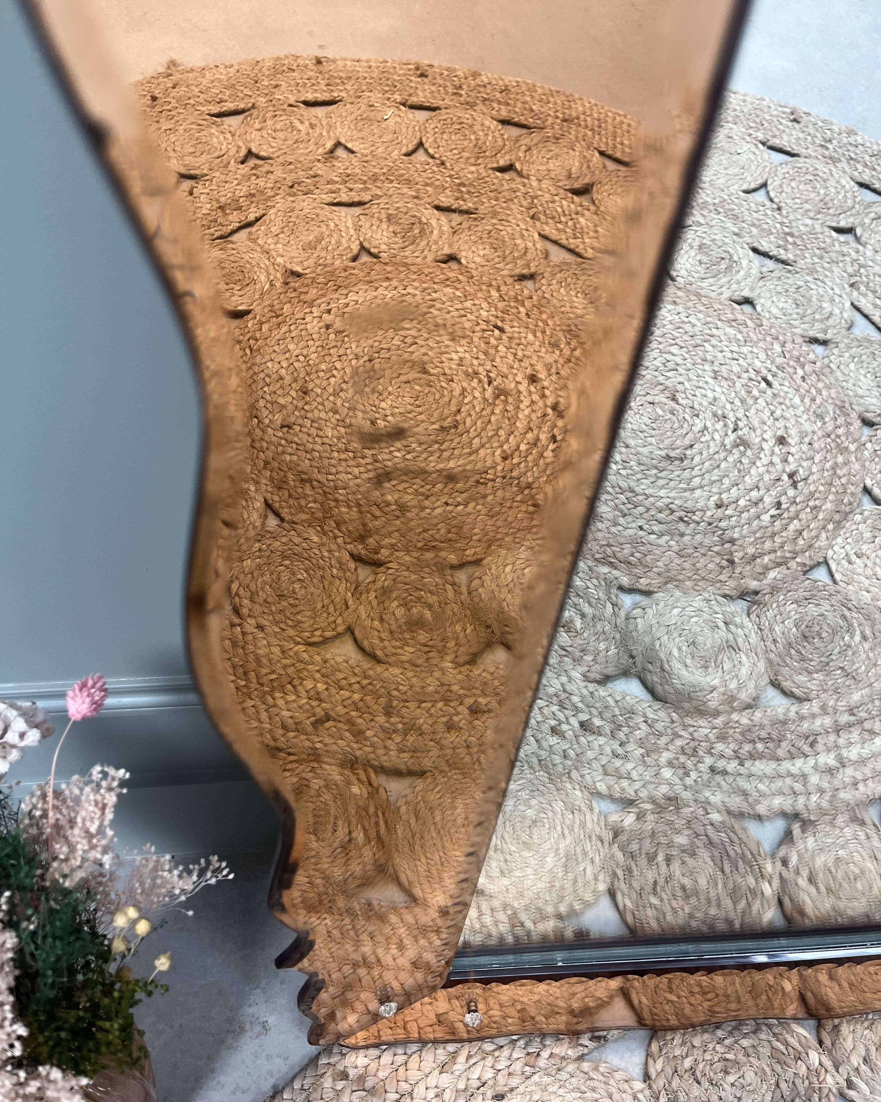 Large pink Venetian mirror