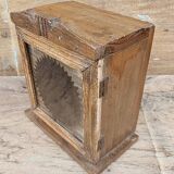 Art Deco teak wall display case