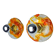 Pair of round wall lights by Murano Mazzega in orange frosted glass, Italy, 1970
