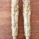 2 ornaments and an antique bronze pediment