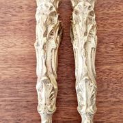 2 ornements et fronton en bronze antique