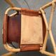 Mid-century safari lounge chair in bamboo and Danish leather, 1960s.