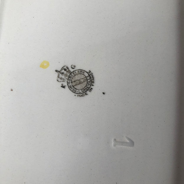 Series of three fish dishes, Lunéville earthenware and Limoges porcelain