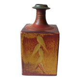 Vintage Scandinavian enamelled earth soliflore vase