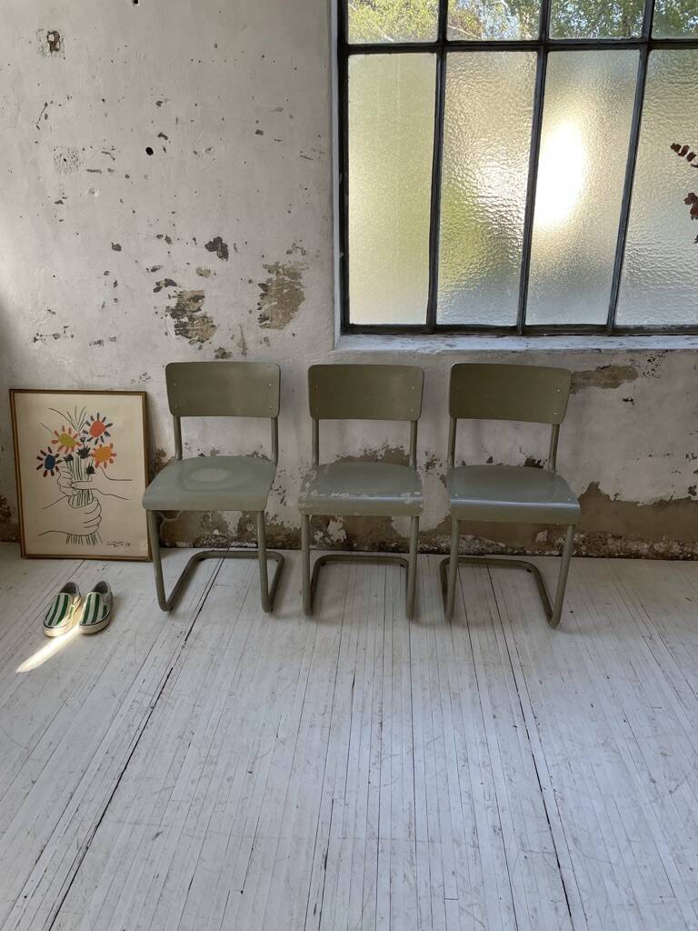 Trio of Tubax chairs 1950
