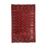 Vintage Pakistani carpet Tekke handmade 127cm x 180cm 1960s, 1C598