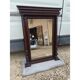 19th-century oak mirror, bevelled