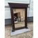 19th-century oak mirror, bevelled