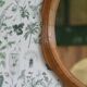 Floral Shaped Rattan Wall Mirror